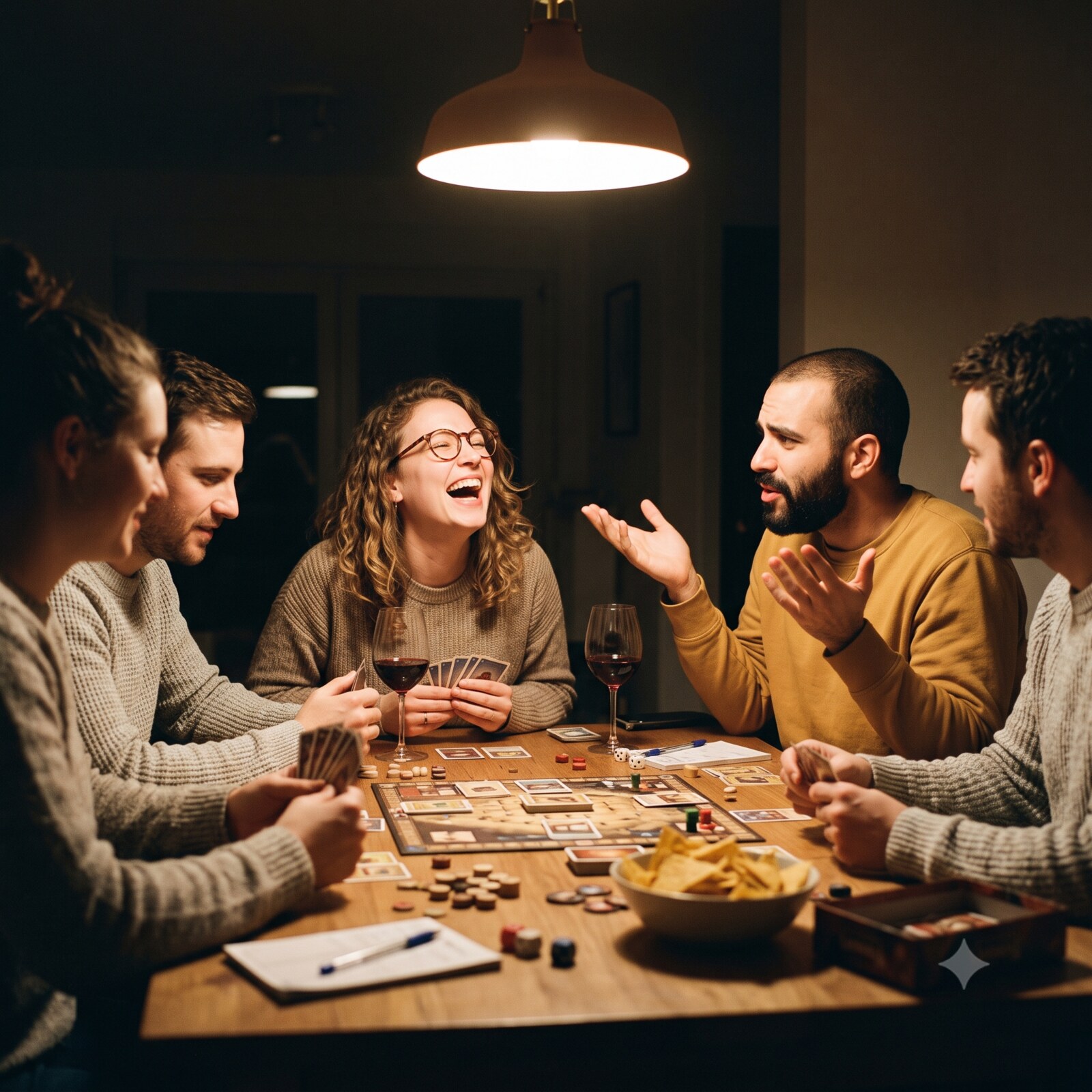 Game night, the good table