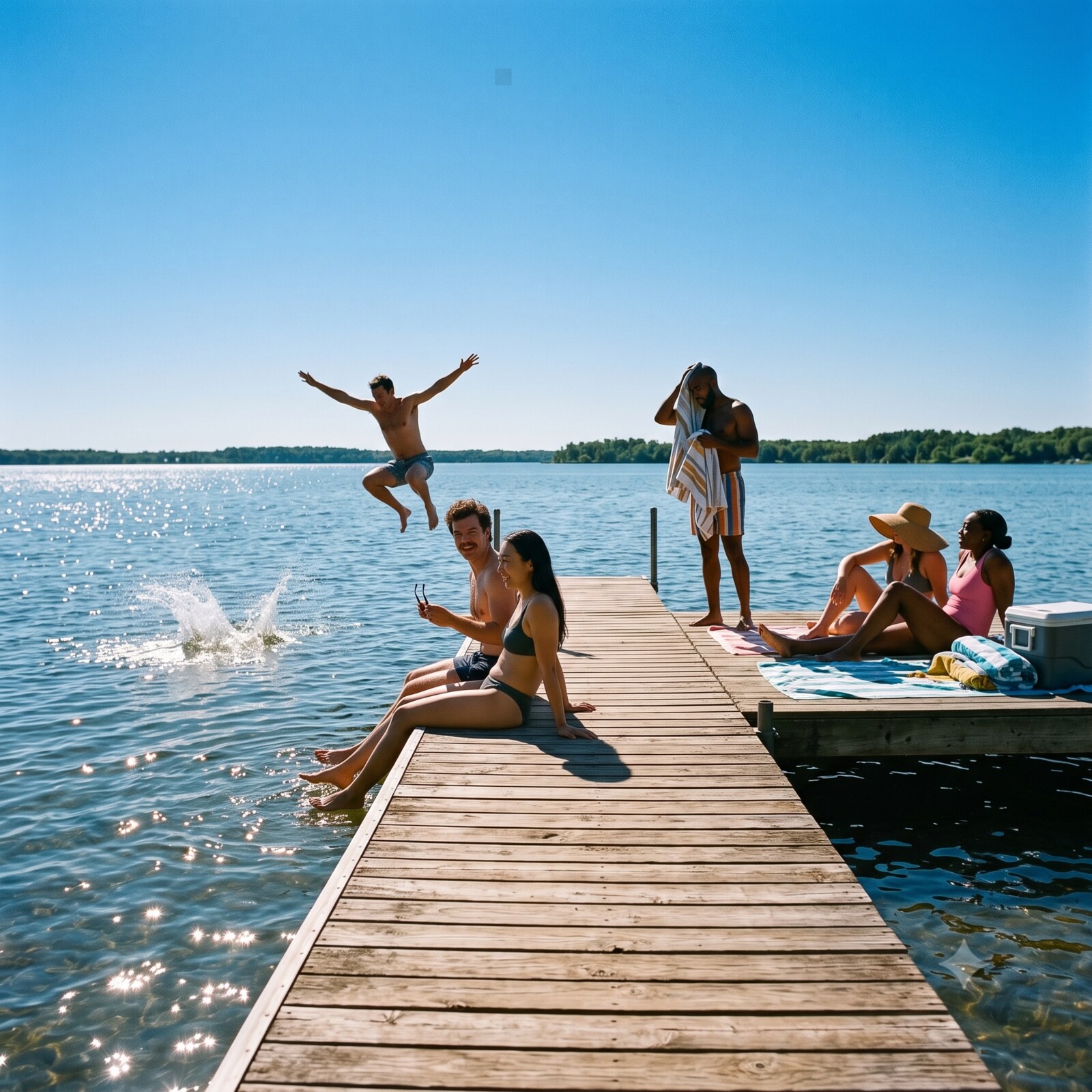 Lake day, before the flamingo sank